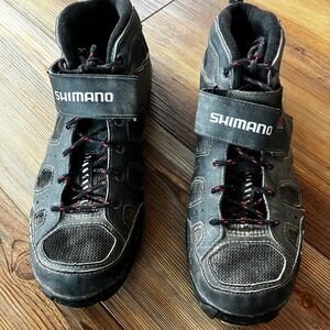 Shimano SH-MT53 Mountain Bike Shoe Men Size 13 Euro 47  W/ SPD Cleats Black FLAW